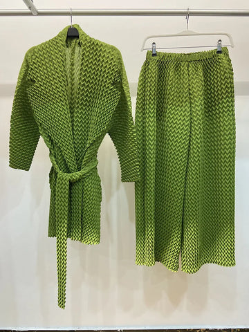 Image of 2 Pieces Sets Women Pleated Skirt and Top Fashion Clothing-FrenzyAfricanFashion.com