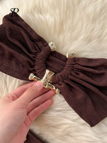 Image of Irregular Women Summer Sets Party Sexy Two Piece Sets-FrenzyAfricanFashion.com