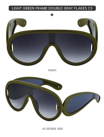 Image of Candy Classy Design Punk Oversize Unisex Sunglasses-FrenzyAfricanFashion.com