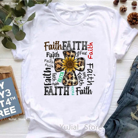 Image of All My Hope Is In Jesus Graphic Print T-Shirt Women-FrenzyAfricanFashion.com