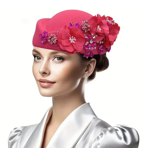 Image of African Headtie Fashion Summer Autumn African Turban Hat for Women Church with Flower Soft Caps for Party Casual Head Wrap-FrenzyAfricanFashion.com