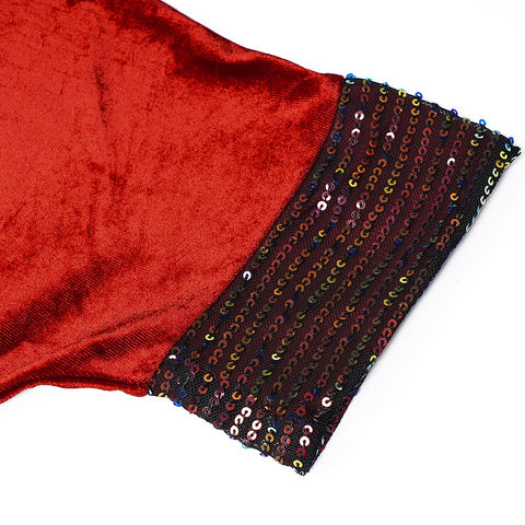 Image of Sequin Dress Women Outfits Autumn Velvet Tops Pants Trousers Suits-FrenzyAfricanFashion.com