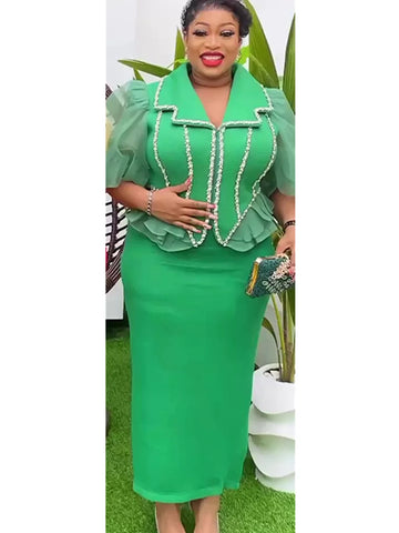 Image of Tops And Skirts Suits Plus Size Dresses-FrenzyAfricanFashion.com