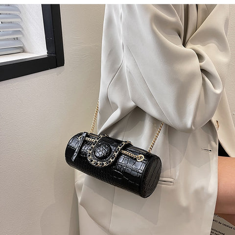 Image of Tote Barrel PU Leather Women Handbag Shoulder Messenger Bag-FrenzyAfricanFashion.com