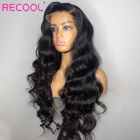 Image of Glueless Lace Front Human Hair Wigs Full Body Wave HD Lace Frontal Wig 13x6 Transparent Lace Wigs For Women Human Hair-FrenzyAfricanFashion.com