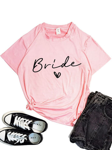 Image of Women Team Bride Bachelorette Party Shower Hen Party Bridesmaid T-Shirt 2022 Girls Wedding Female Tops Tees-FrenzyAfricanFashion.com