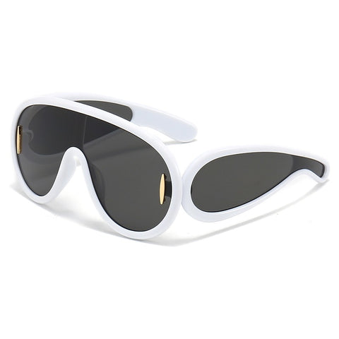 Image of NEW Punk Sunglasses Women Men Hip Hop One Piece Luxury UV400 Unisex Shades Mirror Eyewear-FrenzyAfricanFashion.com