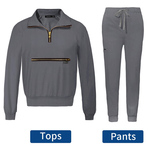 Image of Scrubs Set Uniform Long Sleeved Medical Hospital Veterinary Nurse Uniforms-FrenzyAfricanFashion.com