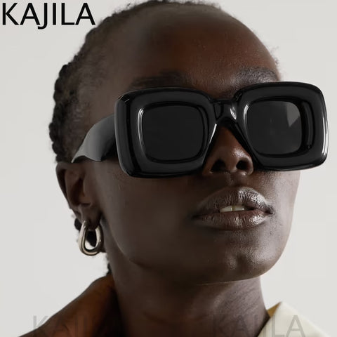 Image of Oversized Square Sunglasses Women Big Frame Rectangle Ladies Shades Eyewear-FrenzyAfricanFashion.com