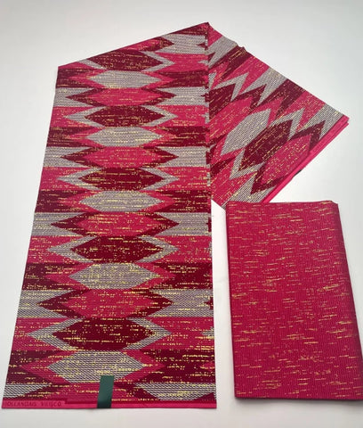 Image of Kente Wax Prints Fabric 100% cotton Real High Quality 6 yard African Fabric for Party Dress 6 Yards-FrenzyAfricanFashion.com