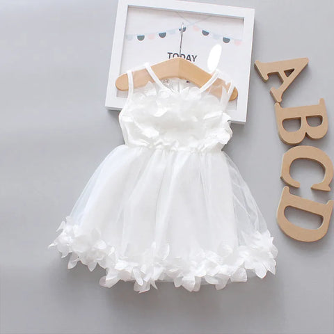Image of Flower Baby Girl Party Dresses Summer Children Clothes Birthday Princess-FrenzyAfricanFashion.com