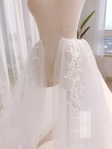 Image of Shirlis 4 Layers Detachable Wedding Lace Train Only.-FrenzyAfricanFashion.com