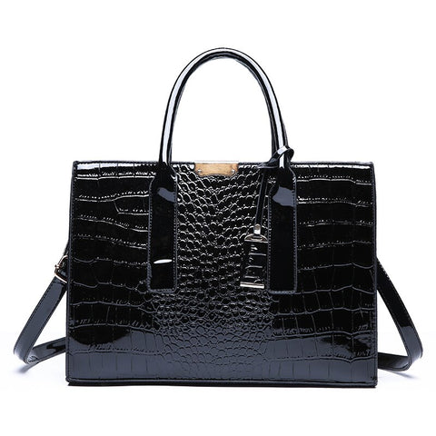 Image of Crocodile Print Women Handbags Purse Tote Bags Adjustable Strap Top Handle Bag Large Capacity Crossbody Bags-FrenzyAfricanFashion.com