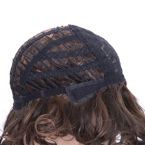 Image of HAIRJOY Synthetic Hair Short Burgundy Curly Wigs for Women Ombre Wine Red Short Wig-FrenzyAfricanFashion.com