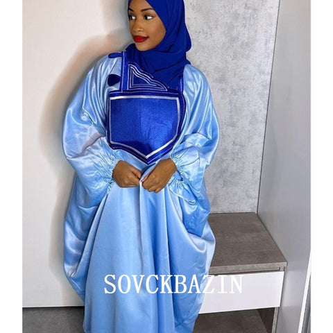 Image of Women Cotton Embroidered Kaftan Dresses Outfits Abaya Boubou-FrenzyAfricanFashion.com