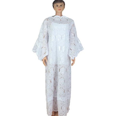 Image of Good Quality African dress with sequins african lace fabric embroidery lace Pair with a two-piece underwear set-FrenzyAfricanFashion.com