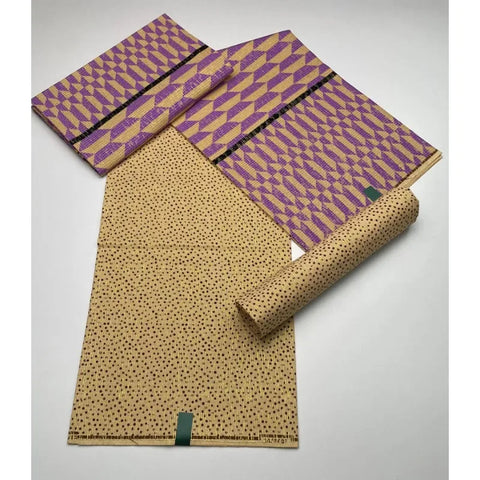 Image of Blue kente Wax Print Fuchsia Fabric Dress Craft DIY Cotton Nananom-FrenzyAfricanFashion.com