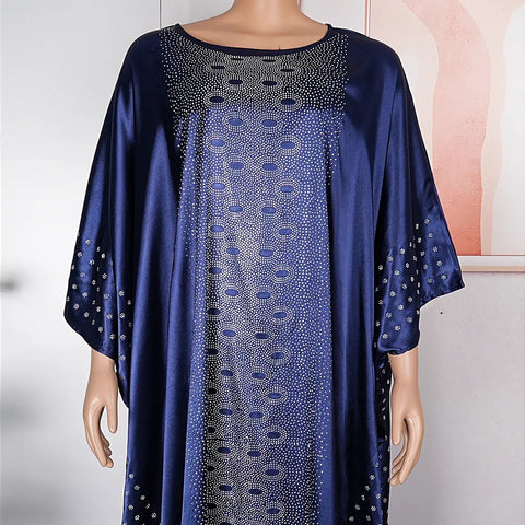 Image of African Dresses Satin Women Kaftan Maxi Abaya-FrenzyAfricanFashion.com