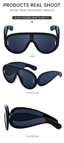 Image of Candy Classy Design Punk Oversize Unisex Sunglasses-FrenzyAfricanFashion.com