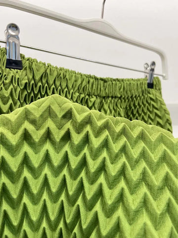 Image of 2 Pieces Sets Women Pleated Skirt and Top Fashion Clothing-FrenzyAfricanFashion.com