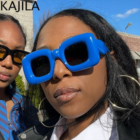 Image of Oversized Square Sunglasses Women Big Frame Rectangle Ladies Shades Eyewear-FrenzyAfricanFashion.com