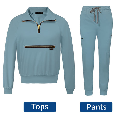 Image of Scrubs Set Uniform Long Sleeved Medical Hospital Veterinary Nurse Uniforms-FrenzyAfricanFashion.com