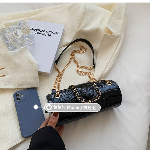 Image of Tote Barrel PU Leather Women Handbag Shoulder Messenger Bag-FrenzyAfricanFashion.com