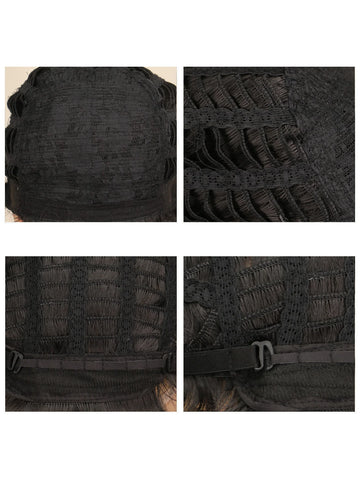 Image of Short Curly Wig Women Short Hair Synthetic Pixie Cut-FrenzyAfricanFashion.com