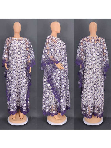 Image of African Dresses Women Lace Evening Long Dress-FrenzyAfricanFashion.com