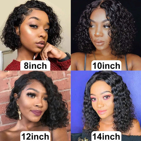 Image of Peruvian Water Wave Human Hair Bob Wigs-FrenzyAfricanFashion.com