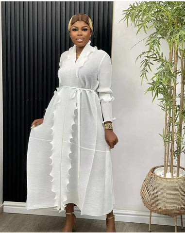 Image of Pleated Dress for Women Spring and Autumn-FrenzyAfricanFashion.com