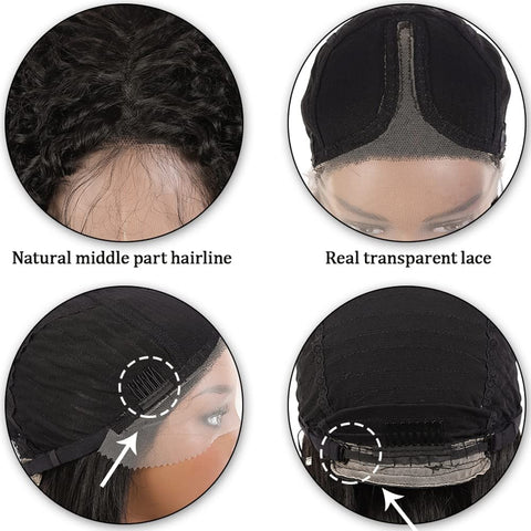 Image of Ombre Brown Kinky Curly Lace Front Wigs-FrenzyAfricanFashion.com