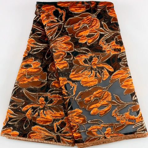 Image of French Brocade Jacquard Lace Fabric-FrenzyAfricanFashion.com