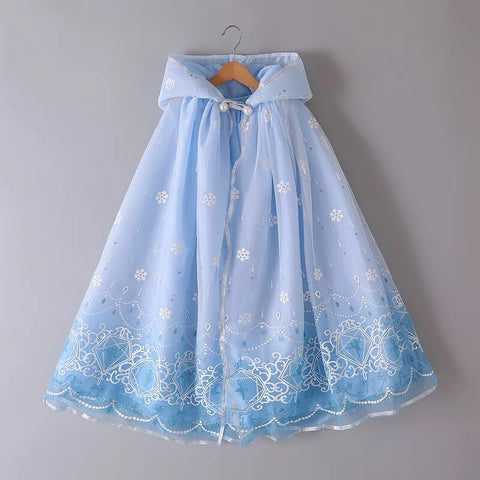 Image of Girls Little Mermaid Cloak Children Cloak Kids Shiny Bright Party Costume Girl Dress up-FrenzyAfricanFashion.com
