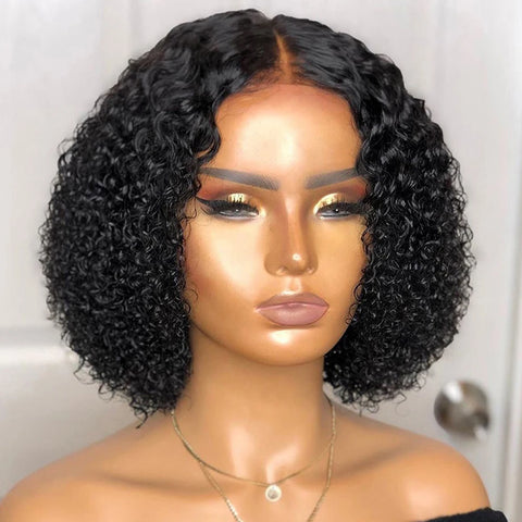 Image of Short Afro Curly Bob Synthesis Hair Wigs-FrenzyAfricanFashion.com