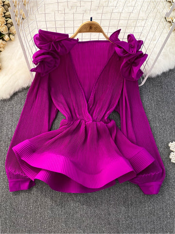 Image of Women Elegant Long Sleeve Shirt-FrenzyAfricanFashion.com