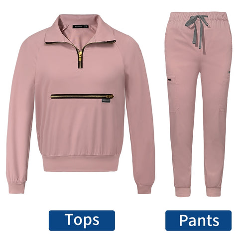 Image of Scrubs Set Uniform Long Sleeved Medical Hospital Veterinary Nurse Uniforms-FrenzyAfricanFashion.com