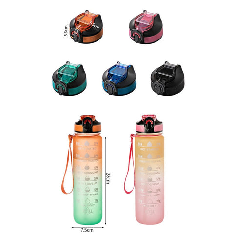 Image of Motivational Sport Water Bottle Fitness Jugs For Kitchen Cups-FrenzyAfricanFashion.com