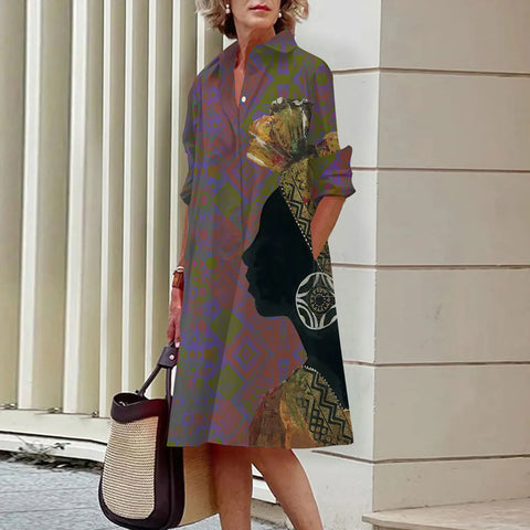 Image of Sexy Shirt Summer Dress Loose Fashion Lapel-FrenzyAfricanFashion.com