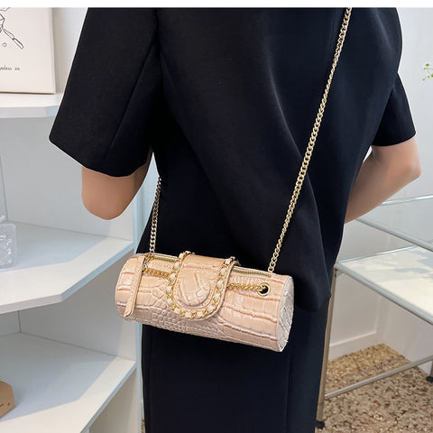 Image of Tote Barrel PU Leather Women Handbag Shoulder Messenger Bag-FrenzyAfricanFashion.com