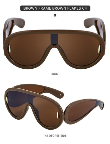 Image of Candy Classy Design Punk Oversize Unisex Sunglasses-FrenzyAfricanFashion.com