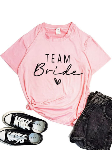 Image of Women Team Bride Bachelorette Party Shower Hen Party Bridesmaid T-Shirt 2022 Girls Wedding Female Tops Tees-FrenzyAfricanFashion.com