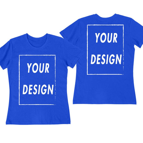 Image of Custom Tshirt Front Back Print Professional Your Own Logo Text Photo Male Personalized Premium Gifts T-shirt EU Size 100% Cotton-FrenzyAfricanFashion.com