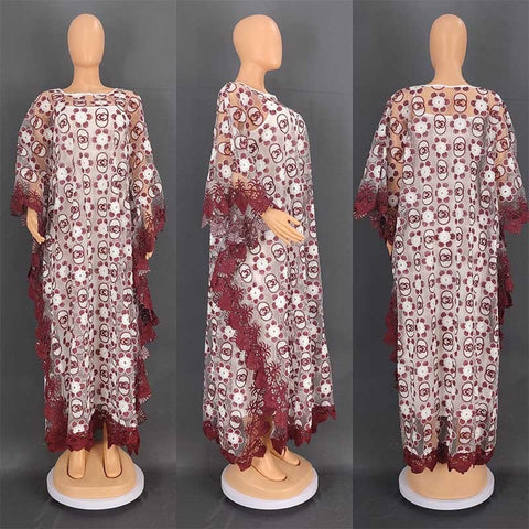 Image of African Dresses Women Lace Evening Long Dress-FrenzyAfricanFashion.com