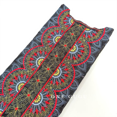 Image of Black Bazin Riche Lace Dress Women Wedding Party Gown Robe-FrenzyAfricanFashion.com