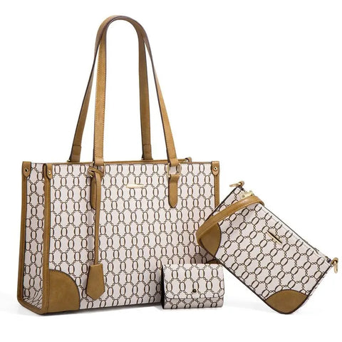 Image of Three Piece Set Handheld Tote Women's Bag One Shoulder-FrenzyAfricanFashion.com