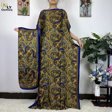 Image of Turkey Abaya Loose Silk Oversize Women Clothing-FrenzyAfricanFashion.com
