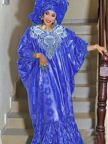 Image of Bazin Riche Dress Prom Party Boubou Gown-FrenzyAfricanFashion.com