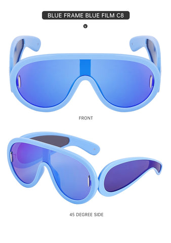 Image of Candy Classy Design Punk Oversize Unisex Sunglasses-FrenzyAfricanFashion.com