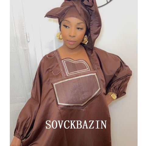 Image of Women Cotton Embroidered Kaftan Dresses Outfits Abaya Boubou-FrenzyAfricanFashion.com
